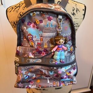 Lesportsac Disney It’s a Small World Moroccan Sun Mini Backpack with Doll